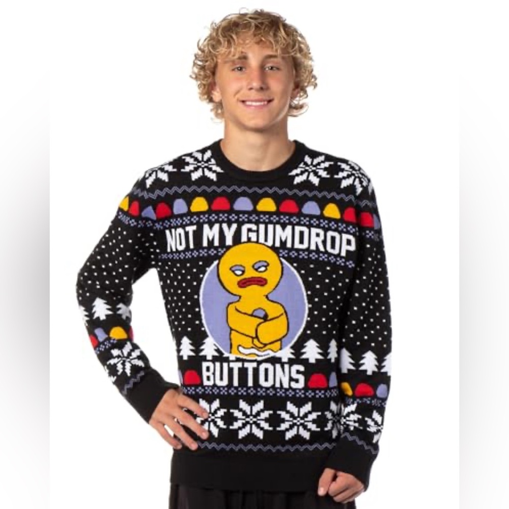 SHREK HOLIDAY SWEATER GINGERBREAD MAN SIZE MEDIUM